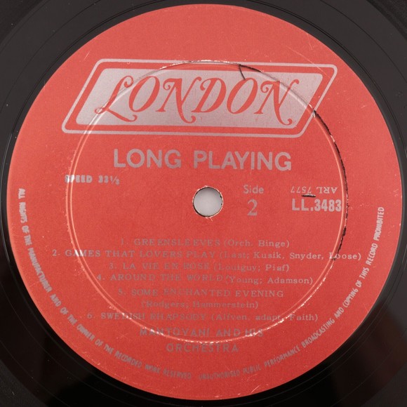 Mantovani & His Orchestra - Mantovani's Golden Hits 1967 12" Vinyl LP LL 3483 - Picture 8 of 10